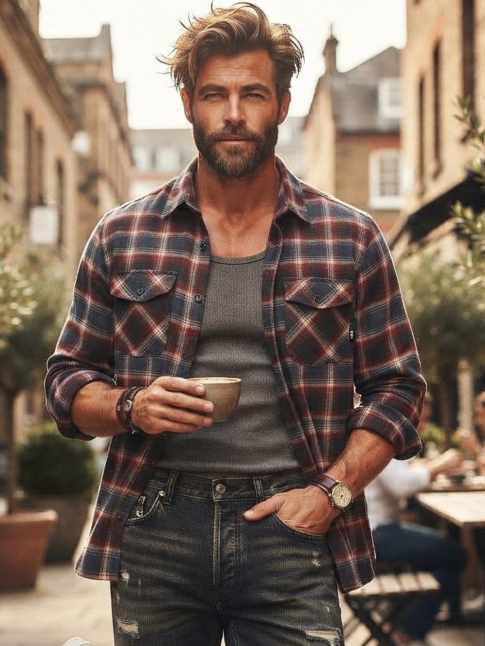Vans Flannel Checkered Button Down Top Casual Top Men’s